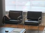 Twee Leolux Gazette fauteuils, Gebruikt, Ophalen of Verzenden, 50 tot 75 cm, Leer