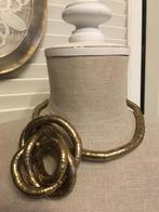 Vintage slangenketting imitatie Breil snake, Ophalen of Verzenden, Zo goed als nieuw, Goud, Overige materialen