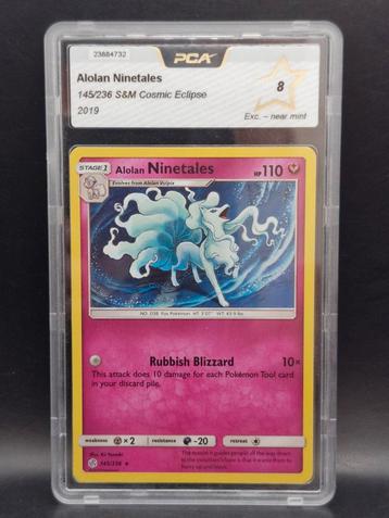 Alolan ninetales cosmic eclipse #145 PCA 8 beschikbaar voor biedingen
