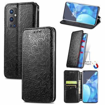 Luxe PU Lederen Wallet Case Set voor OnePlus 9 Pro _ Zwart beschikbaar voor biedingen