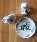 Elfstedentocht servies van de Waterpoort Sneek (Poiesz), Ophalen of Verzenden, Zo goed als nieuw, Overige stijlen, Bord(en)