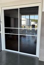 Schuifdeuren aluminium kleur wit / gerookt glas, Ophalen, Binnendeur, Schuifdeur, 120 cm of meer