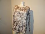 Marccain bonte print shirt husky wolf print mt N6/44, Kleding | Dames, Overige kleuren, Verzenden, Maat 42/44 (L), Lange mouw