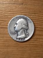Usa quarter of dollar 1940 zilver, Ophalen of Verzenden, Noord-Amerika, Zilver