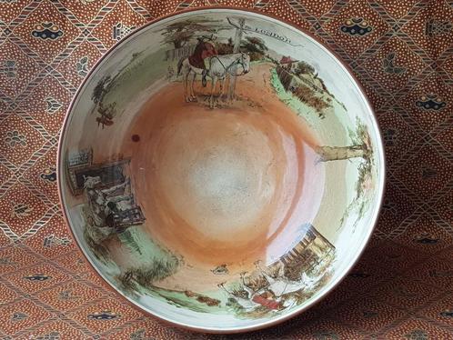 Zeldzame grote antieke Engelse punch bowl van royal Doulton., Antiek en Kunst, Antiek | Porselein, Ophalen of Verzenden
