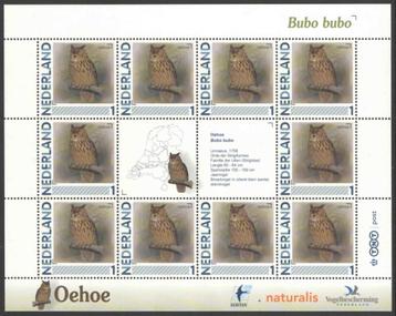 Postzegels Vogels in Nederland: Oehoe beschikbaar voor biedingen