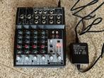 Behringer Xenyx 802 mini mengpaneel / mixer met voeding, Ophalen of Verzenden, Zo goed als nieuw, Minder dan 5 kanalen, Microfooningang