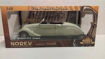 Peugeot Eclipse 402 creme wit NOREV metal 1:18 KRD beschikbaar voor biedingen