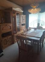 Eettafel met stoelen, Ophalen, 100 tot 150 cm, 50 tot 100 cm, Zo goed als nieuw