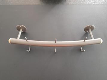 Antraciet beuken wand kapstok met 3 haken beschikbaar voor biedingen
