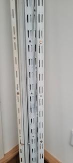 Rails (enkel/dubbel, zwart/wit) voor plankdragers, Ophalen of Verzenden, Gebruikt