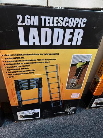 Telescopische Ladder Telescoop vouwladder 2.6 M Aluminium beschikbaar voor biedingen