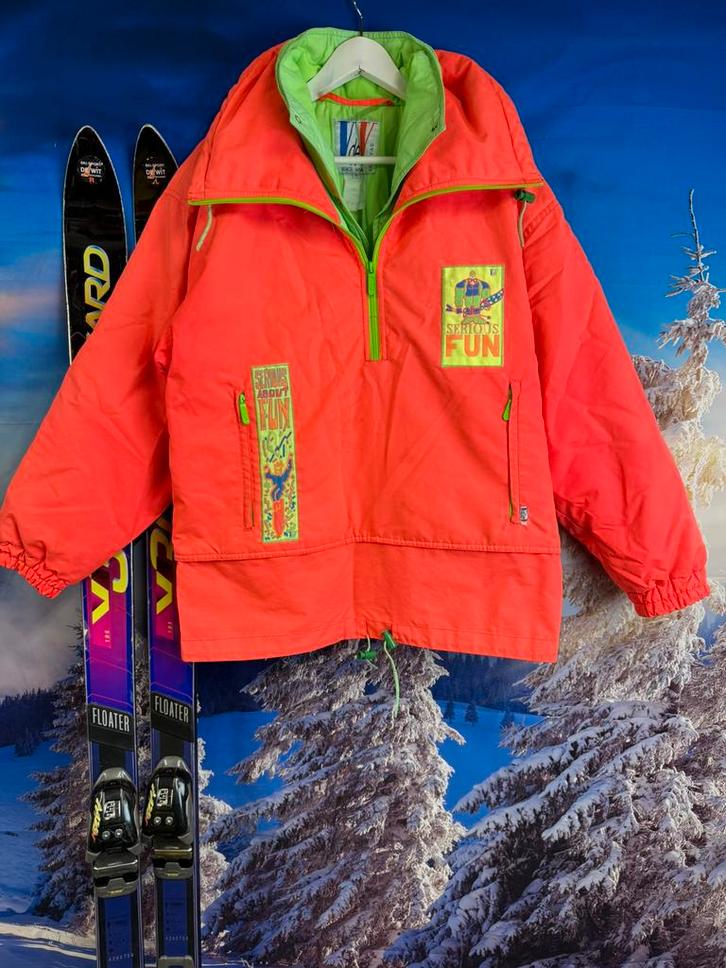 Vintage Fout Ski jas van VdeV maat 46 / S, Kleding | Heren, Wintersportkleding, Zo goed als nieuw, Pak, Maat 46 (S) of kleiner
