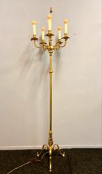 Prachtige  Messing Vloerlamp 5-arms Candelabra Stijlvol, Ophalen