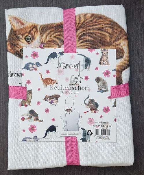 Francien Katten Keukenschort - Ongeopend, Huis en Inrichting, Keuken | Textiel, Zo goed als nieuw, Verzenden