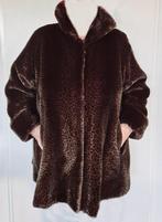 Imitatie bontjas van de Beijenkorf, Bruin, Maat 46/48 (XL) of groter, Ophalen of Verzenden, Zo goed als nieuw