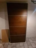 Pax kast schuifdeuren mat glas en hout 200bx236h, Huis en Inrichting, Kasten | Kledingkasten, Ophalen, Zo goed als nieuw, Glas