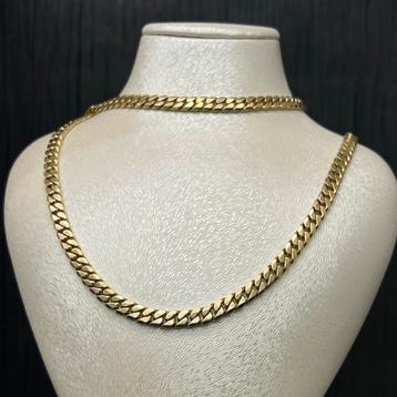 14 karaat gouden ketting massief cuban schakel 46,4 gram beschikbaar voor biedingen