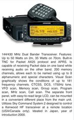 Kenwood tm-d700, Telecommunicatie, Zenders en Ontvangers, Ophalen of Verzenden, Zo goed als nieuw, Zender en Ontvanger