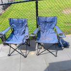 2 inklapbare kampeer stoelen /vis stoelen met opberghoes, Ophalen of Verzenden, Zo goed als nieuw, Campingstoel