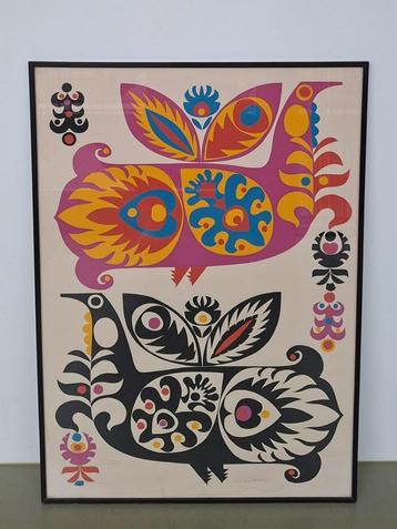 vintage A.D Dekkers zeefdruk gesigneerd nr 31/50 afm 53x75cm beschikbaar voor biedingen