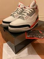 Nike Air Jordan III 3 Retro Fire Red 2007 EU 46 US 12 DS, Kleding | Heren, Schoenen, Verzenden, Wit, Nieuw, Sneakers of Gympen