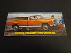 Brochure Dodge Pickups 1976, Ophalen of Verzenden, Zo goed als nieuw, Overige merken