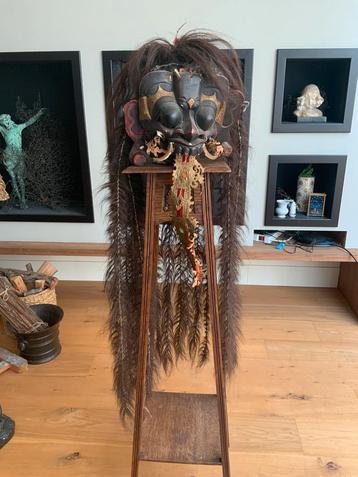 Vintage Antiek Indonesische Balinees Rangda Masker beschikbaar voor biedingen