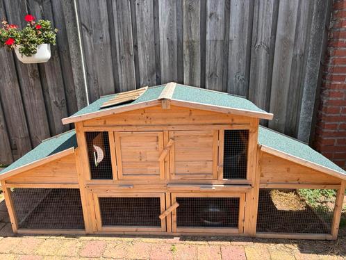 Konijnen hok, Dieren en Toebehoren, Knaagdieren en Konijnen | Hokken en Kooien, Zo goed als nieuw, Hok, 110 cm of meer, Ophalen
