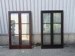 2 identieke kozijnen met openslaande deuren/ dub glas, Doe-het-zelf en Verbouw, Kozijnen en Schuifpuien, 75 tot 150 cm, La belle porte