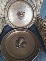 Vintage decoratieve schalen met fruitmotief, Gebruikt, Schaal, Rond, Ophalen of Verzenden
