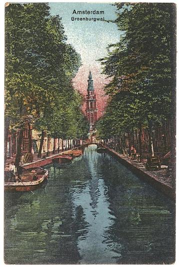 981755 Amsterdam 1929 Groenburgwal Gelopen met zegel  beschikbaar voor biedingen