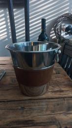 Champagne  koeler met lederen band, Ophalen of Verzenden