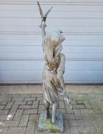 Antiek brons standbeeld Meisje met de Vogel, Verzenden, Brons