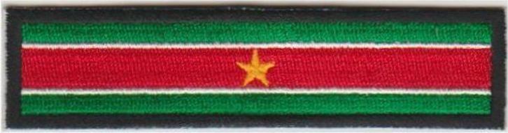 Surinaamse vlag stoffen opstrijk patch embleem #2, Diversen, Vlaggen en Wimpels, Nieuw, Ophalen of Verzenden