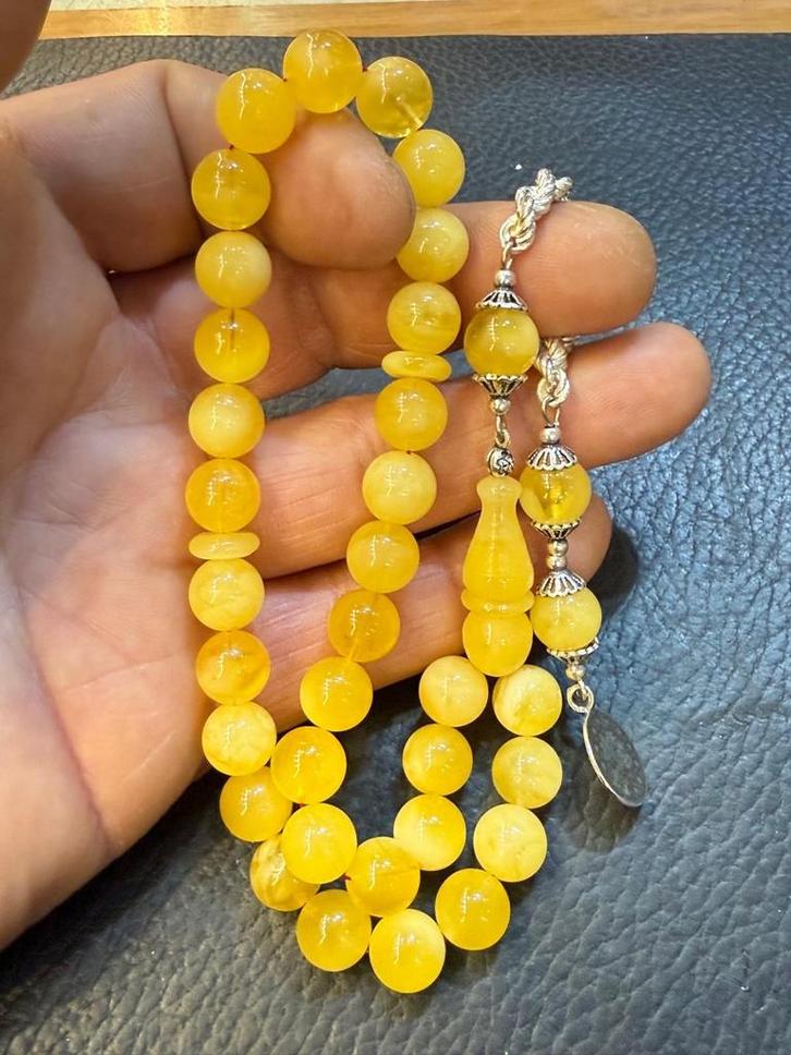 Russische Kaliningrad Amber (Barnsteen) - 25,5 gram, Sieraden, Tassen en Uiterlijk, Kettingen, Nieuw, Steen of Mineraal, Geel