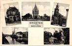 Groeten uit Gouda - 2 ansichtkaarten jaren 50, Ophalen of Verzenden, 1940 tot 1960, Gelopen, Zuid-Holland