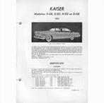 Kaiser K-530 K-531 K-532 K-538 Vraagbaak losbladig 1953 #1 N, Gelezen, Ophalen of Verzenden