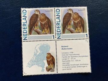 Persoonlijke zegel vogels de Buizerd paartje met middenstuk beschikbaar voor biedingen