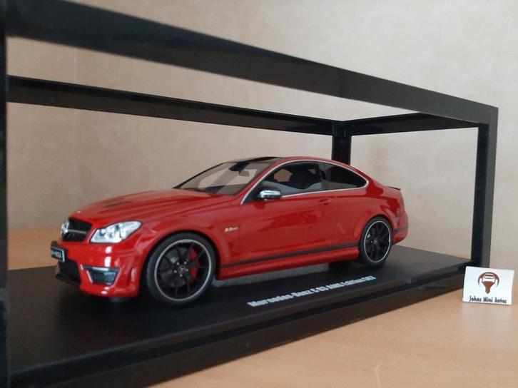 Mercedes C63 AMG Coupe Edition 507 2014 Rood GT Spirit 1:18, Hobby en Vrije tijd, Modelauto's | 1:18, Nieuw, Auto, Overige merken