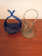 2x Glazen mandje in 1 koop!, Antiek en Kunst, Antiek | Glas en Kristal, Ophalen of Verzenden