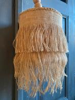 Boho hanglamp - Jute en kralen!, Huis en Inrichting, Lampen | Hanglampen, Boho, Ophalen of Verzenden, Zo goed als nieuw, Stof