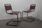 Vintage Sledestoel Thonet Marcel Breuer Bauhaus Jaren 80, Gebruikt, Bauhaus, Bruin, Ophalen of Verzenden