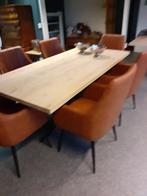 Massief eiken tafel met 6 stoelen, NIEUW., Ophalen, Nieuw, 4 tot 6 stoelen