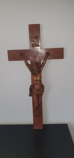 Grote kruis met houten corpus, Antiek en Kunst, Ophalen of Verzenden