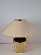 Vintage Asia Fitz tafellamp bladgoud Germany 1980 Japandi, Japandi, Ophalen of Verzenden, N, Metaal