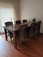 Eettafel met stoelen, Ophalen, Gebruikt, 200 cm of meer, 50 tot 100 cm