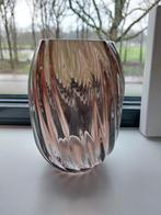 Dikglazen geribbelde vaas, Minder dan 50 cm, Glas, Ophalen of Verzenden