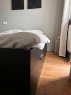 BRIMNES bed met lades IKEA zwart 140x200, Ophalen, Zwart, Tweepersoons, 140 cm
