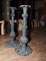 2 Gietijzeren Kandelaren, Antiek en Kunst, Antiek | Kandelaars, Ophalen of Verzenden, Overige materialen
